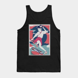 Kunoichi On Skateboard Tank Top